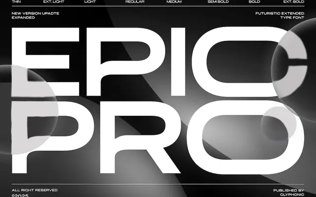 GC EPIC PRO VOL II specimen from Glyphonic