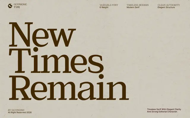 GC New Times Remain specimen from Glyphonic