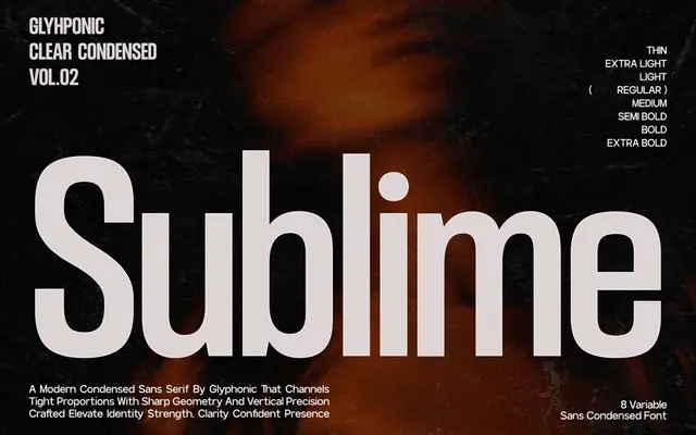 GC Sublime specimen from Glyphonic