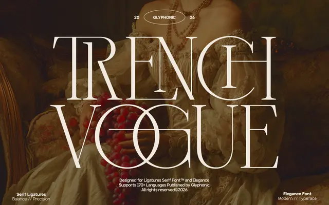 GC Trench Vogue specimen from Glyphonic
