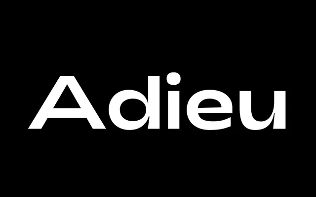 Adieu specimen from Good Type Foundry