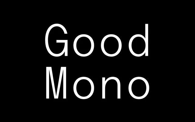 Good Mono specimen from Good Type Foundry