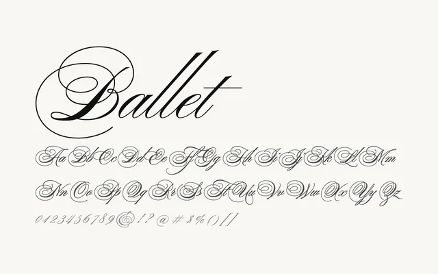 Ballet specimen from Google Fonts