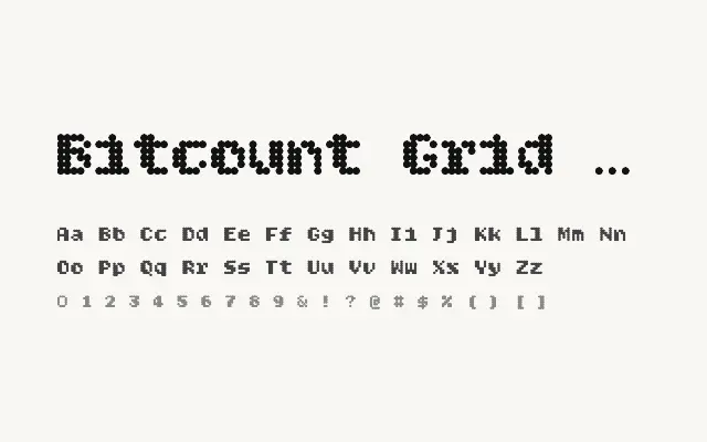 Bitcount Grid Double specimen from Google Fonts