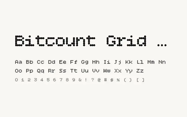 Bitcount Grid Single specimen from Google Fonts