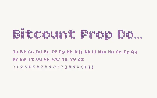 Bitcount Prop Double Ink specimen from Google Fonts