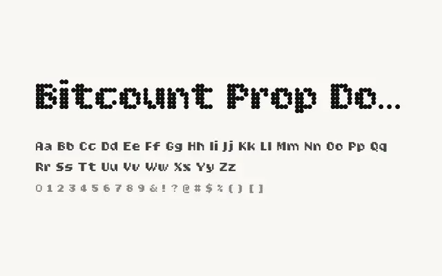 Bitcount Prop Double specimen from Google Fonts