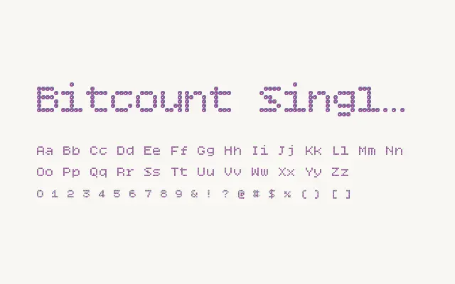 Bitcount Single Ink specimen from Google Fonts