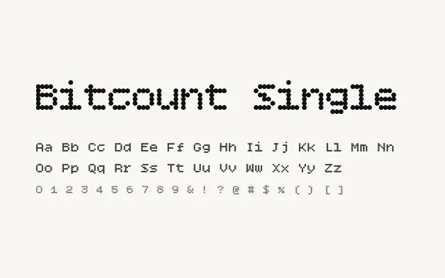 Bitcount Single specimen from Google Fonts