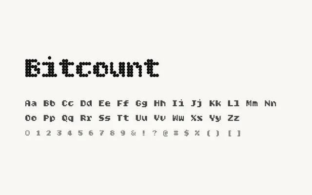 Bitcount specimen from Google Fonts