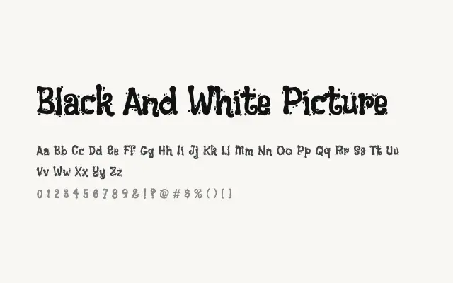 Black And White Picture specimen from Google Fonts