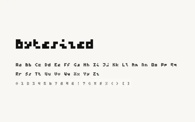 Bytesized specimen from Google Fonts