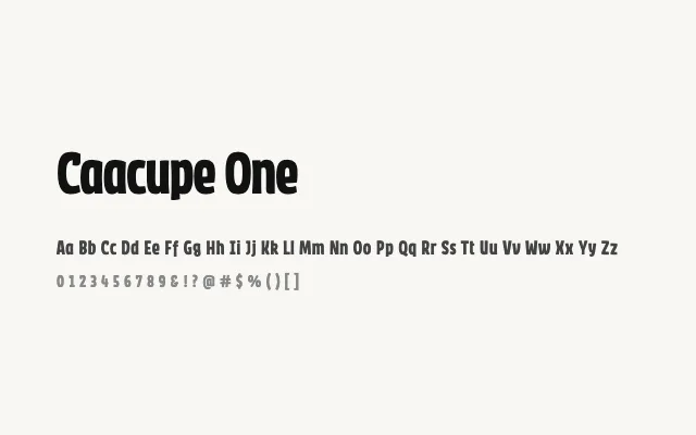 Caacupe One specimen from Google Fonts
