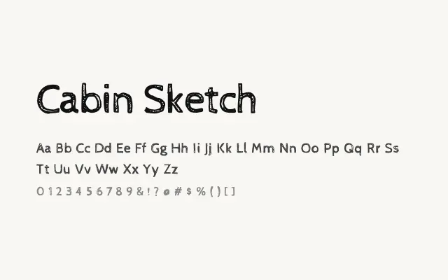 Cabin Sketch specimen from Google Fonts