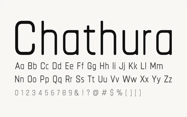 Chathura specimen from Google Fonts