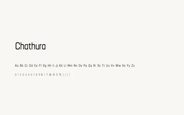 Chathura specimen from Google Fonts