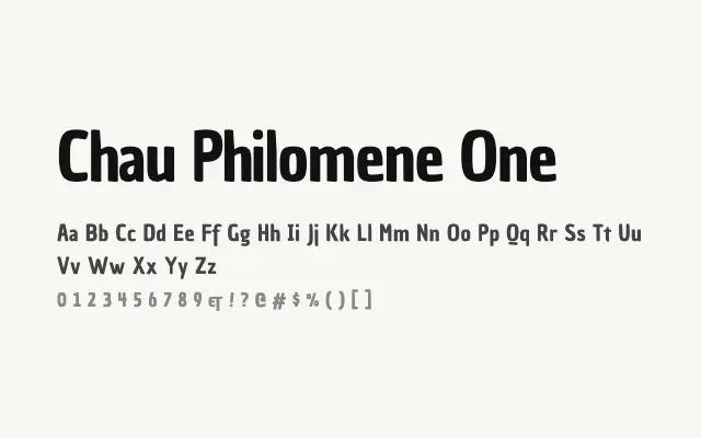 Chau Philomene One specimen from Google Fonts