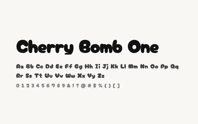Cherry Bomb One specimen from Google Fonts