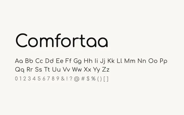 Comfortaa specimen from Google Fonts