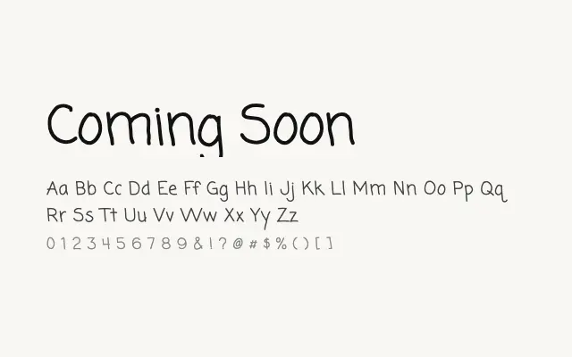 Coming Soon specimen from Google Fonts
