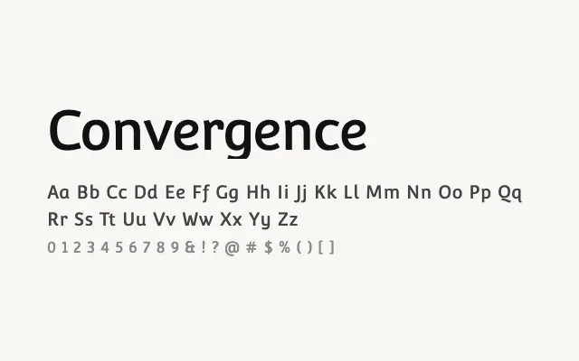 Convergence specimen from Google Fonts
