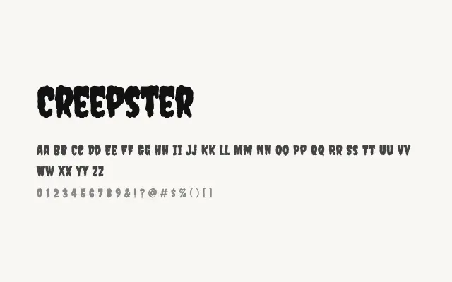 Creepster specimen from Google Fonts