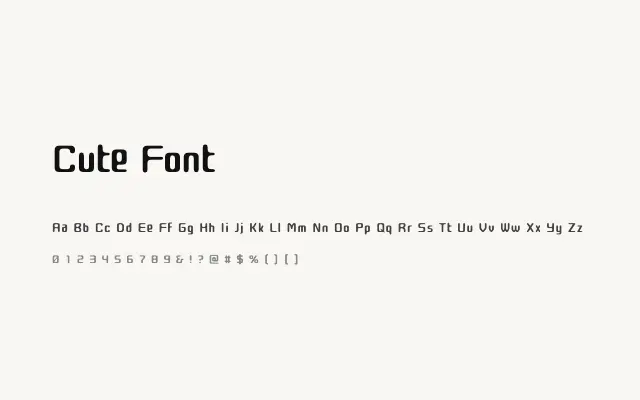 Cute Font specimen from Google Fonts