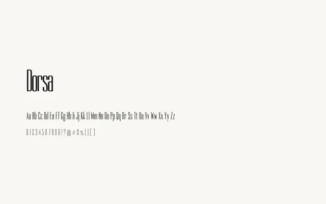 Dorsa specimen from Google Fonts