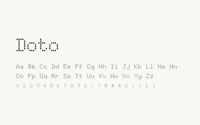 Doto specimen from Google Fonts