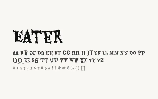 Eater specimen from Google Fonts
