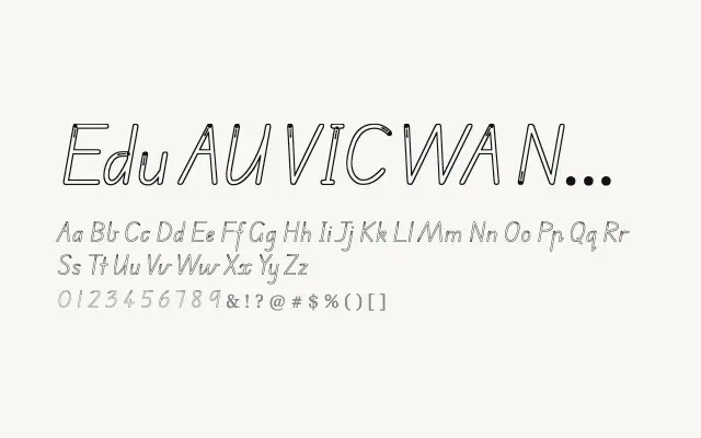 Edu AU VIC WA NT Arrows specimen from Google Fonts