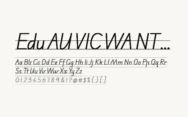 Edu AU VIC WA NT Guides specimen from Google Fonts