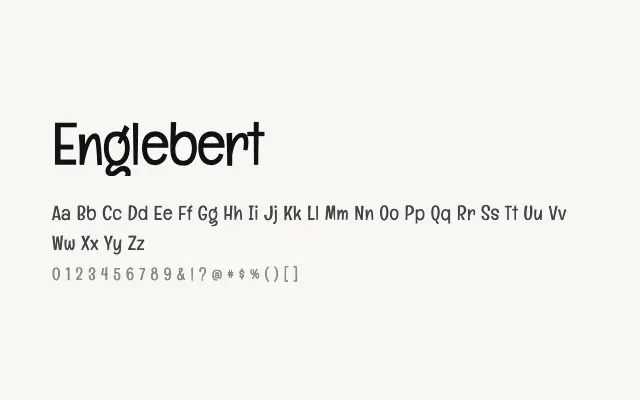 Englebert specimen from Google Fonts