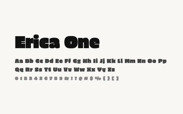 Erica One specimen from Google Fonts