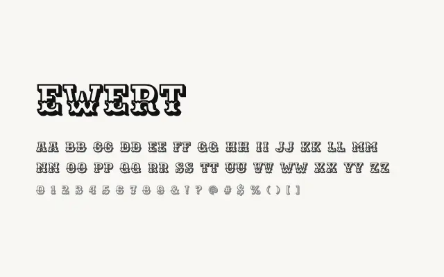 Ewert specimen from Google Fonts