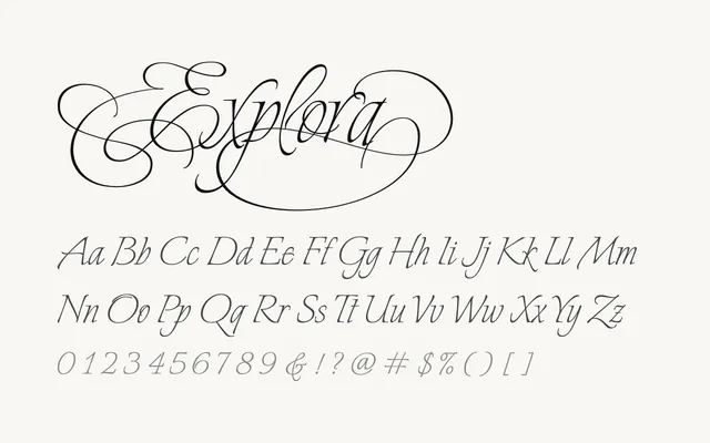 Explora specimen from Google Fonts