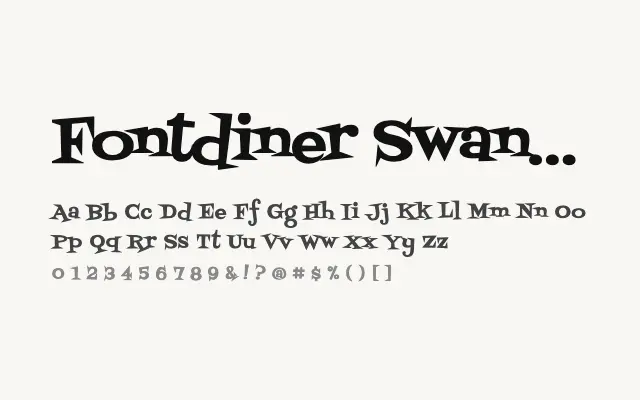 Fontdiner Swanky specimen from Google Fonts