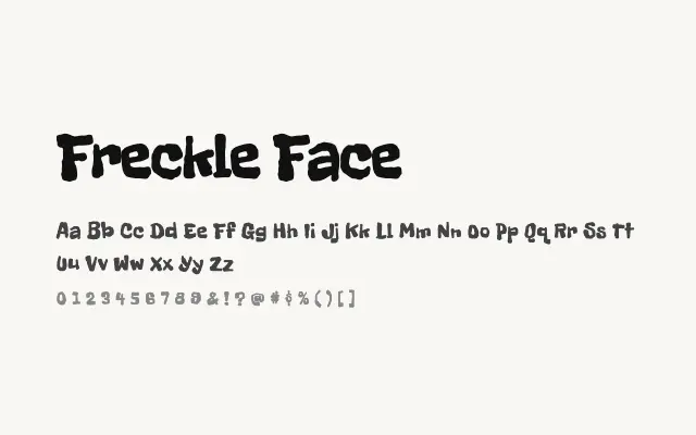 Freckle Face specimen from Google Fonts