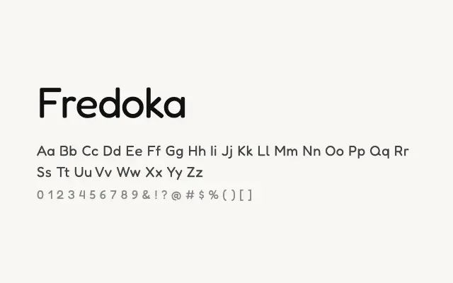 Fredoka specimen from Google Fonts