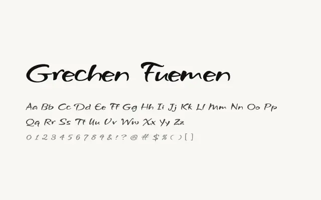 Grechen Fuemen specimen from Google Fonts