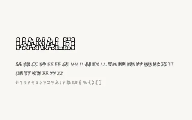 Hanalei specimen from Google Fonts