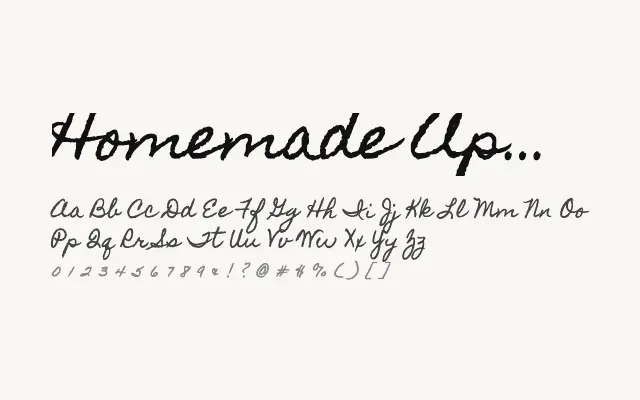 Homemade Apple specimen from Google Fonts