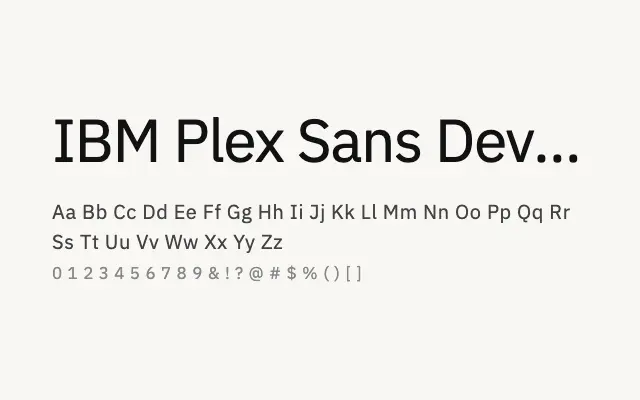 IBM Plex Sans Devanagari specimen from Google Fonts