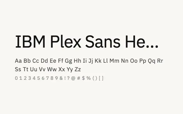 IBM Plex Sans Hebrew specimen from Google Fonts