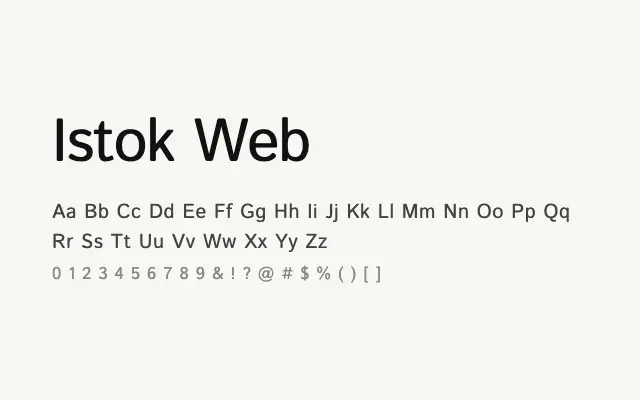 Istok Web specimen from Google Fonts