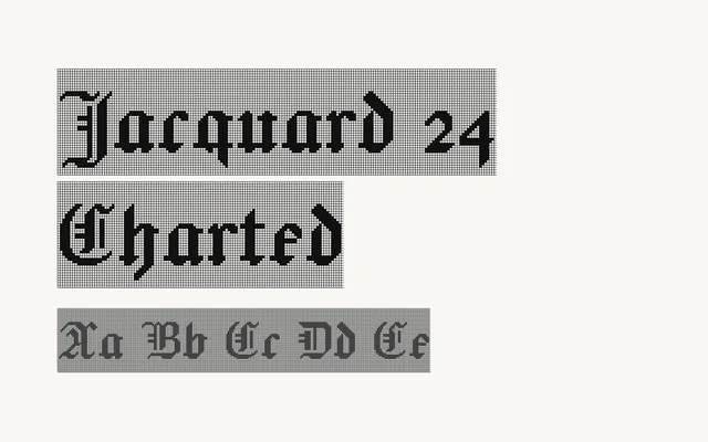 Jacquard 24 Charted specimen from Google Fonts