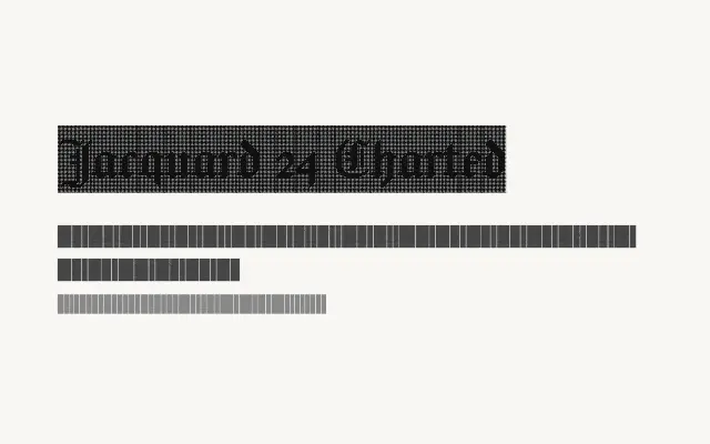 Jacquard 24 Charted specimen from Google Fonts