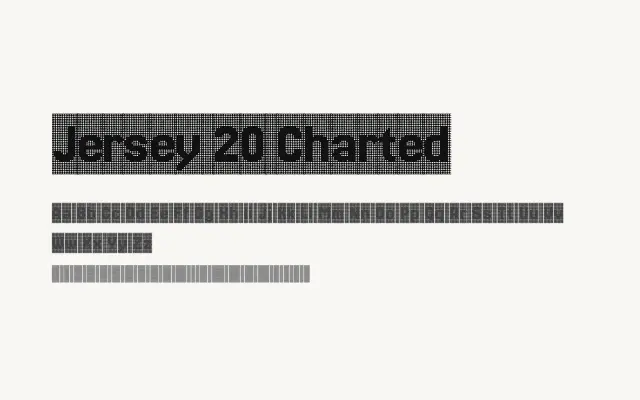 Jersey 20 Charted specimen from Google Fonts