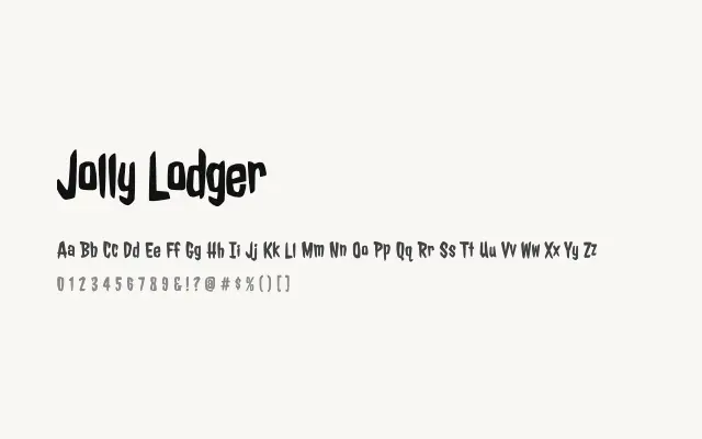 Jolly Lodger specimen from Google Fonts