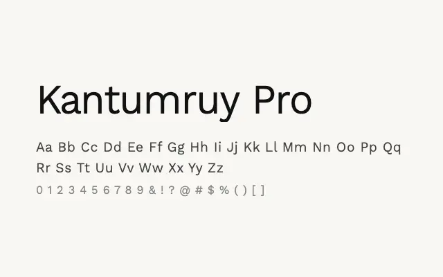 Kantumruy Pro specimen from Google Fonts